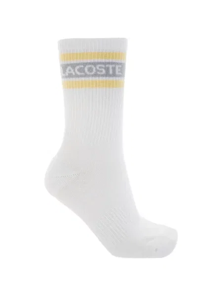 Șosete Lacoste cu imagine alb