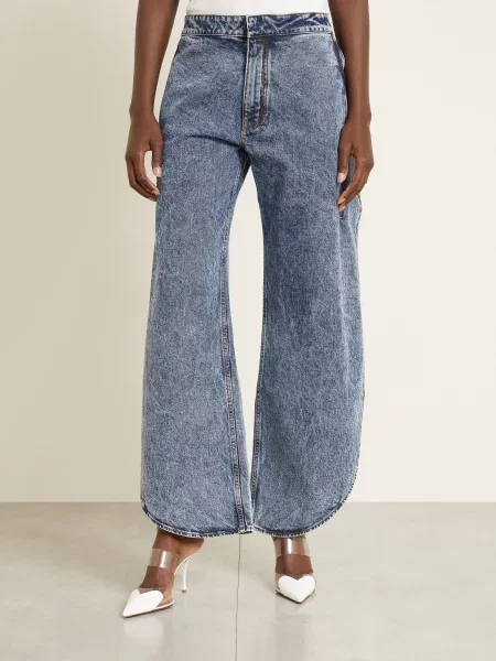 Alaïa Dżinsy Z Szerokimi Nogawkami blau