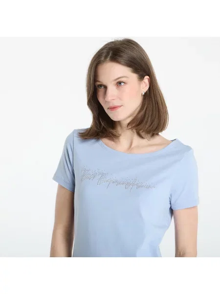 Tričko Ea7 Emporio Armani s autogramem modré