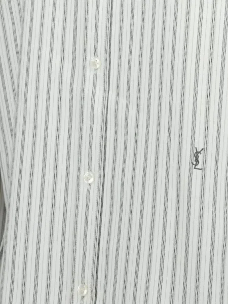 Koszula Saint Laurent w paski szara