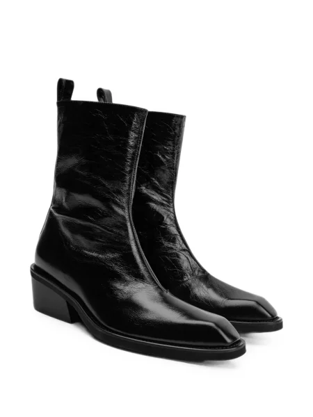 Cizme scurte Poeve din piele negru