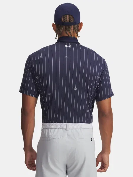 Polo majica Under Armour s potiskom modra
