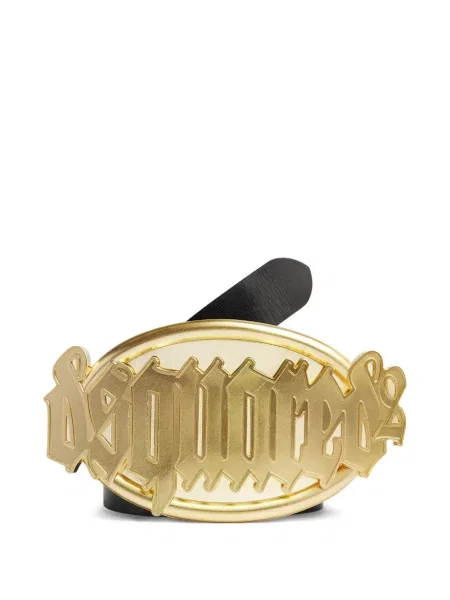 Curea Dsquared2 din piele cu autograf negru