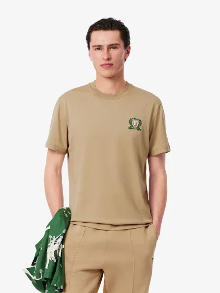Футболка Lacoste бежевий