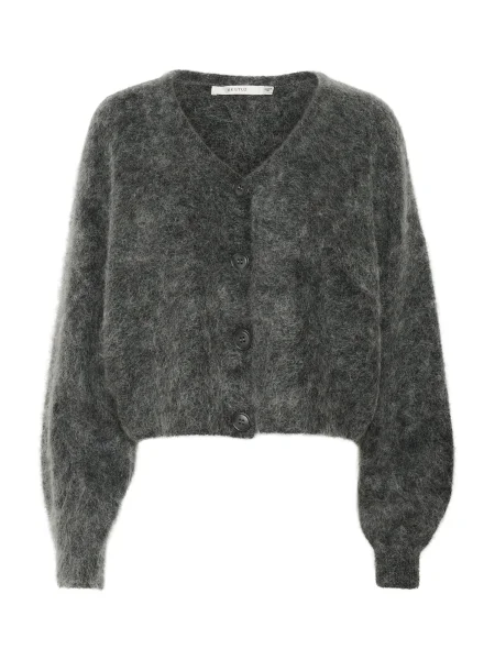 Gestuz Geacă tricotată GZDebbie metalic gri