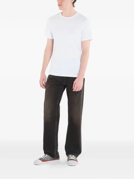 Tricou Calvin Klein cu autograf alb