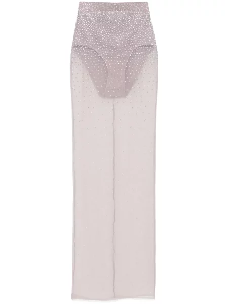 Maksi spódnica maxi Alex Perry z siateczką z kryształkami fioletowa
