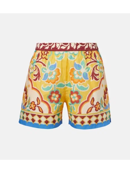 Pantaloni scurți Etro de mătase cu imagine