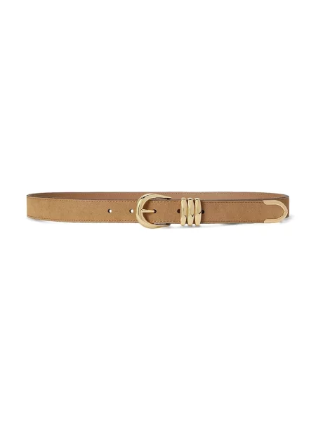 Lauren Ralph Lauren curea pentru femei din piele întoarsă maro
