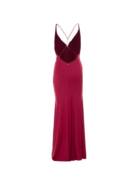Rochie maxi Aniye By cu decolteu în V de costum roșu