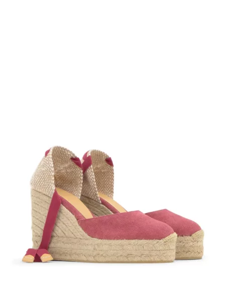 Espadrile Castaner cu pană roz