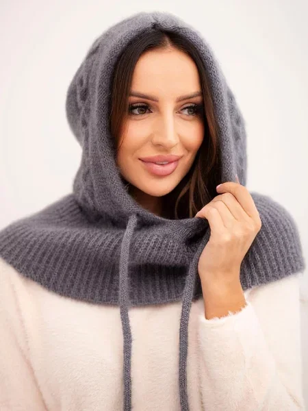 Șapcă Polski cu glugă cu legături gri