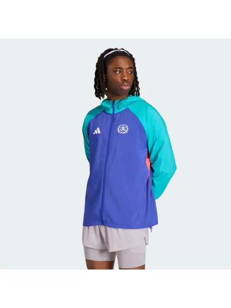 Běžecká bunda Adidas modrá