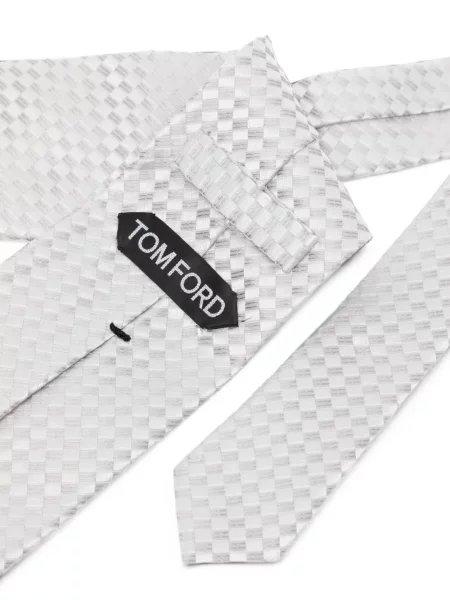 Cravată Tom Ford din satin gri