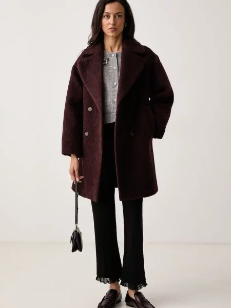 Weekend Max Mara пальто з вовною WKDACCENTO
