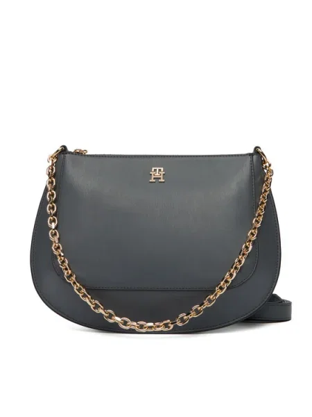Tommy Hilfiger Дамска чанта Th Glam Conv Med Crossover сив