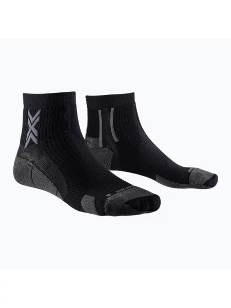Мъжки чорапи за бягане X-Socks Run Perform Ankle black/charcoal черно