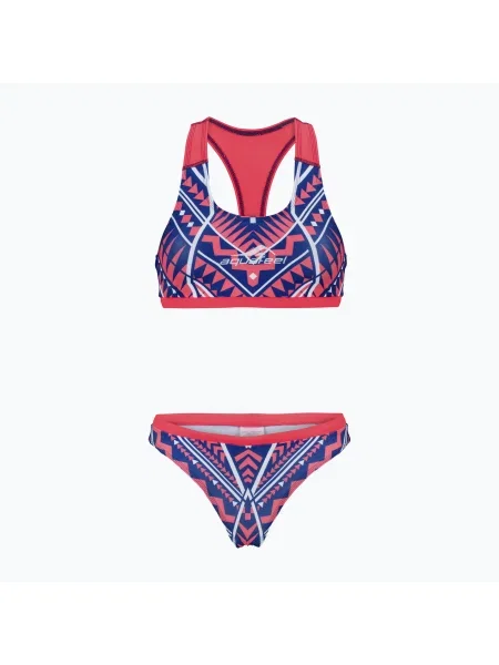 Női kétrészes fürdőruha aquaFeel Racerback Wild Graphic több színben. Méret: M rózsaszín