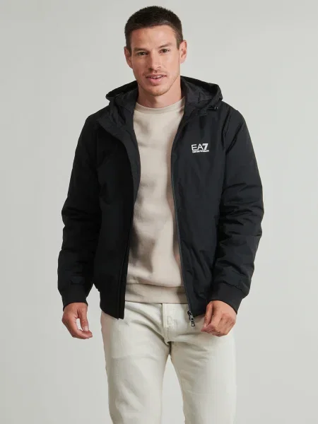 Emporio Armani Átmeneti dzseki / fehér fekete