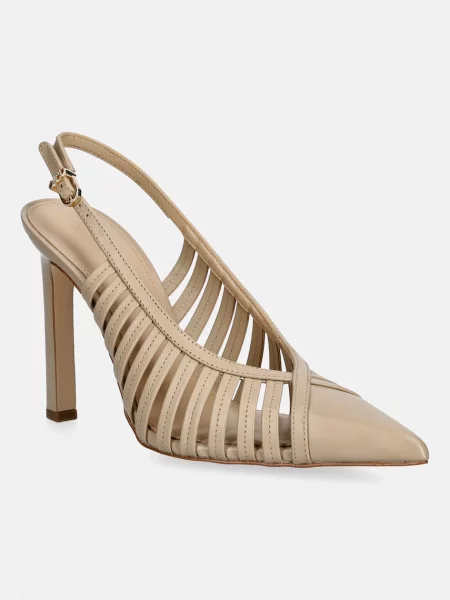 MICHAEL Michael Kors pantofi cu stiletto din piele Adriana High Pump bej