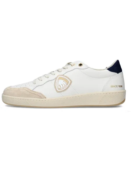 Blauer Sneakers Écru bej