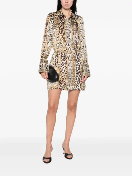 Rochie mini Camilla de mătase cu imagine