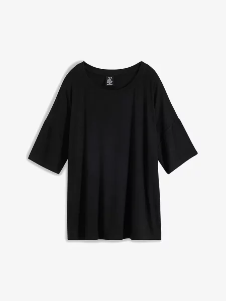 T-shirt oversize z lejącej czarna