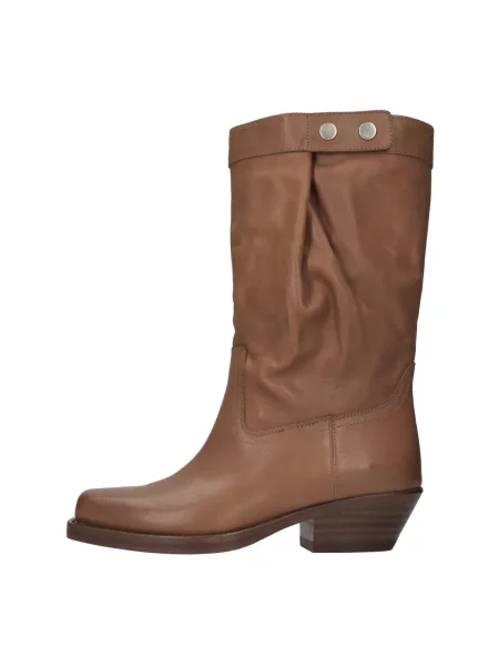 Botki Isabel Marant skórzane brązowe