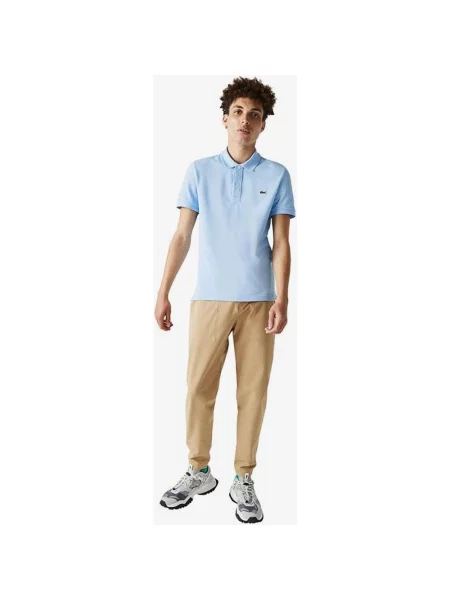 Koszulka polo Lacoste Slim Fit z krótkim rękawem w kolorze błękitnym XS niebieska