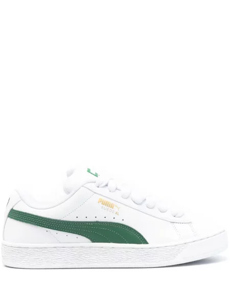 Sneakerși Puma Suede din piele de căprioară alb