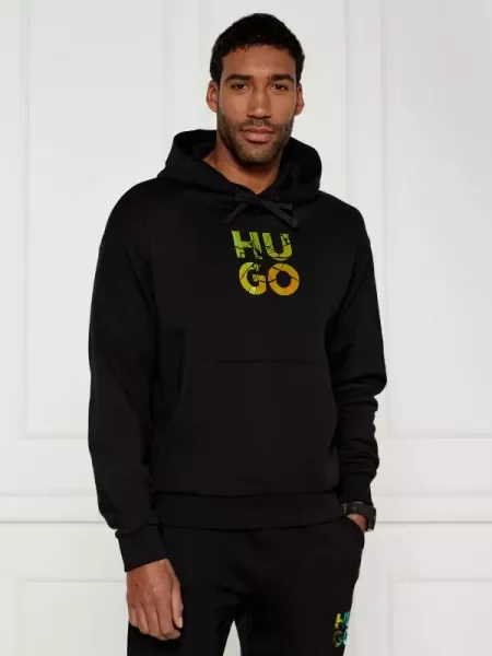 HUGO Pulóver Diridood | Relaxed fit fekete