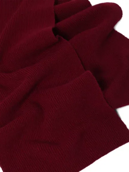Πλεκτός κασκόλ Le Bonnet με απλικέ κόκκινο