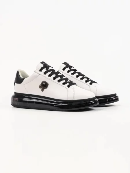 Karl Lagerfeld Kapri sneakers pánske kožené biela