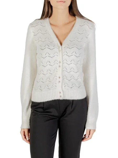 Cardigan Morgan De Toi cu decolteu în V alb