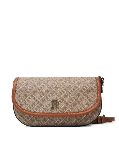 TOMMY HILFIGER Torba za čez ramo MONOPLAY konjak / svetlo rjava / kaki bež