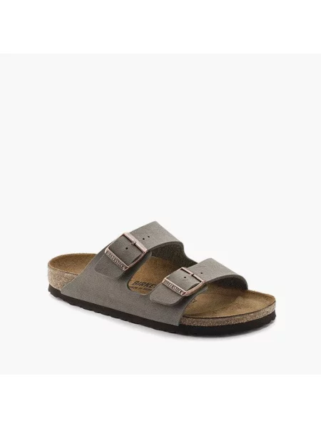 Klapki Birkenstock zamszowe szare