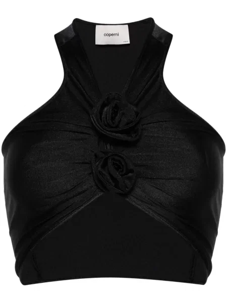 Top Coperni din jerseu negru