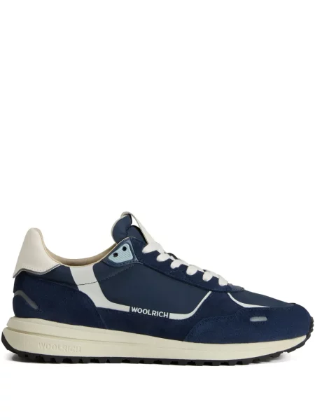 Szarvasbőr sneaker Woolrich kék