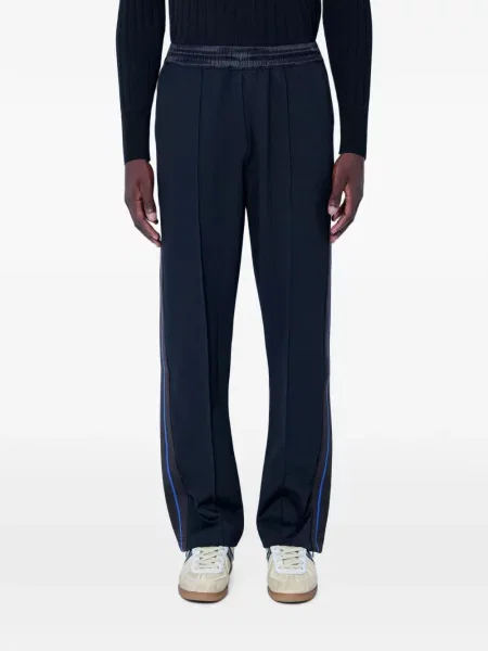 Pantaloni Wales Bonner cu dungi alergare negru