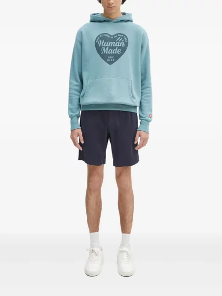 Hanorac cu glugă Human Made cu motiv cu inimi albastru