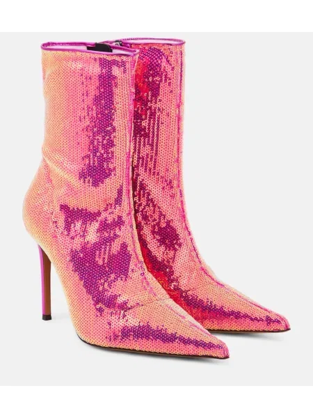 Buty do kostki Alexandre Vauthier o krotszym kroju różowe