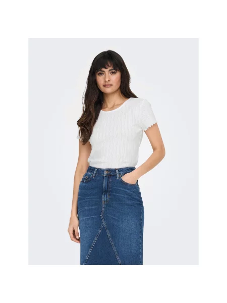 ONLY T-Shirt Carlotta Tight Fit λευκό