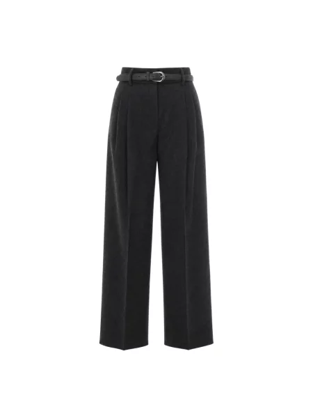 Spodnie Max Mara Studio wełniane szare