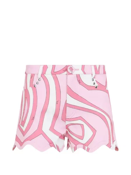 Pantaloni scurți Pucci cu imagine roz