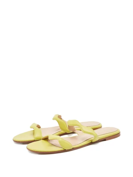 Sandale Gianvito Rossi din piele fără toc verde