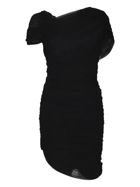 Asimetriška drapiruota kostiumas mini suknelė Chiara Boni La Petite Robe juoda
