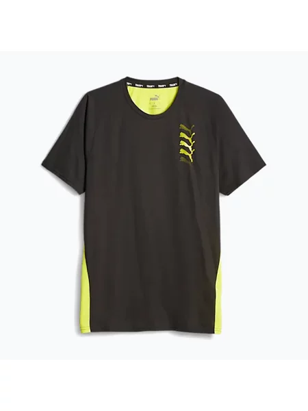 Tréninkové tričko PUMA Fit Triblend Ultrabreathe puma black/yellow burst černé