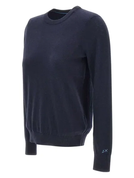 Pulover Sun68 cu decolteu rotund albastru