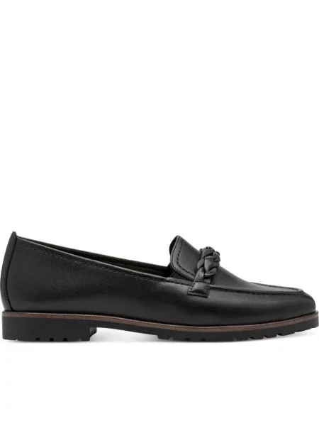 Loafersy Tamaris skórzane niebieskie