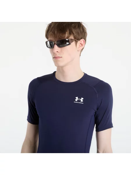T-shirt Under Armour Hg Armour Comp SS Midnight Navy/ White M λευκό